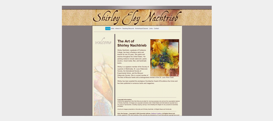 Shirley Nachtrieb website